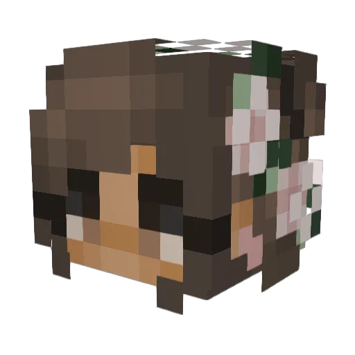 Strawberry1000 Minecraft avatar head, 3D render