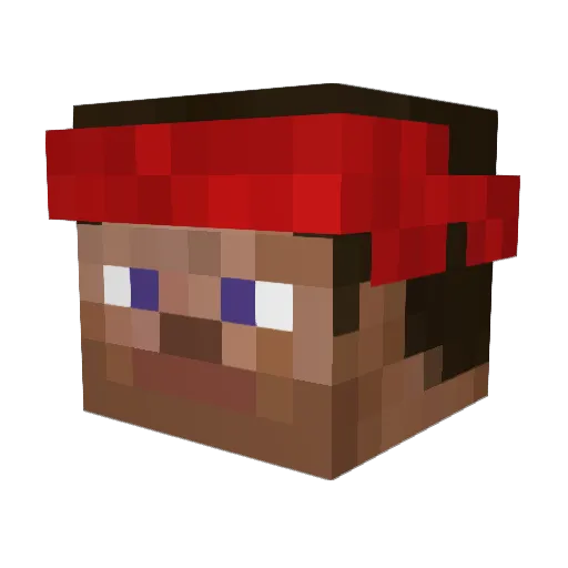 Strawberry485 Minecraft avatar head, 3D render