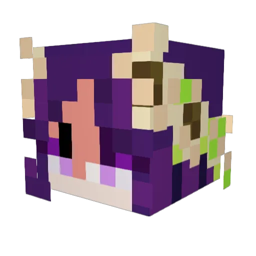Strawberry4cat Minecraft avatar head, 3D render