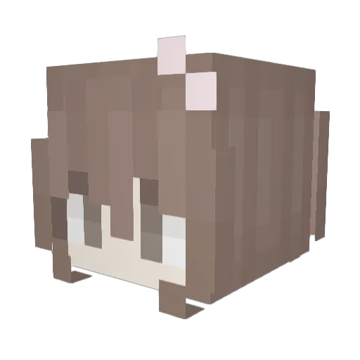 Strawberry Minecraft avatar head, 3D render