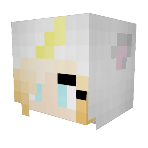 StrawberryBW06 Minecraft avatar head, 3D render