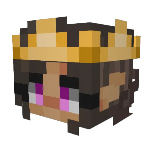 StrawberryBar Minecraft avatar head, 3D render