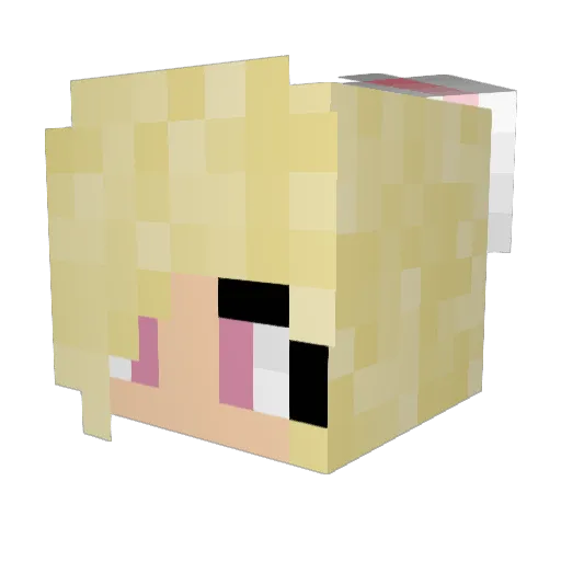 StrawberryBunny5 Minecraft avatar head, 3D render