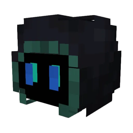 StrawberryGalaxy Minecraft avatar head, 3D render