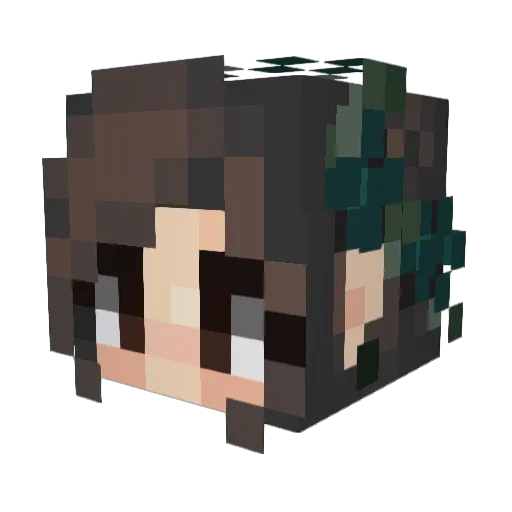StrawberryGoblyn Minecraft avatar head, 3D render