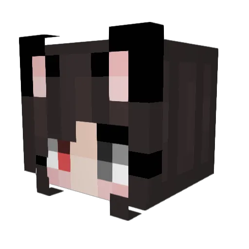 StrawberryJaz Minecraft avatar head, 3D render