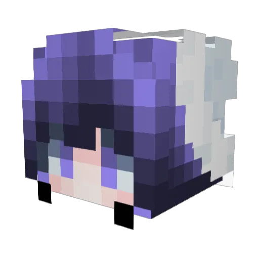 StrawberryKittys Minecraft avatar head, 3D render