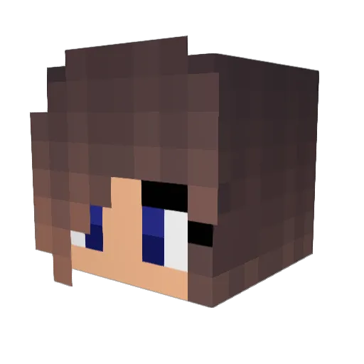 StrawberryMilk20 Minecraft avatar head, 3D render