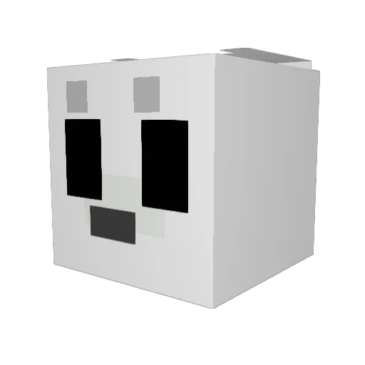 StrawberryMolks Minecraft avatar head, 3D render