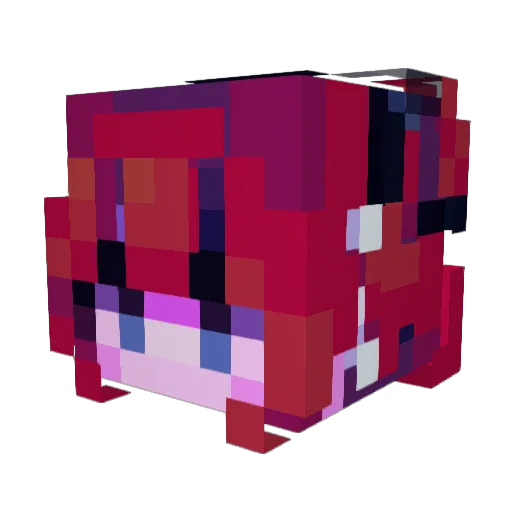 StrawberryRaven Minecraft avatar head, 3D render