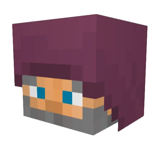 StrawberryZee Minecraft avatar head, 3D render