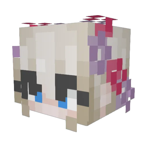 Strawberry_Saff Minecraft avatar head, 3D render