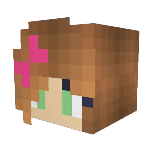 Strawberry_Shake Minecraft avatar head, 3D render