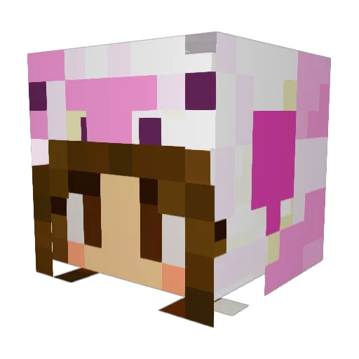 Strawberry_m00n Minecraft avatar head, 3D render
