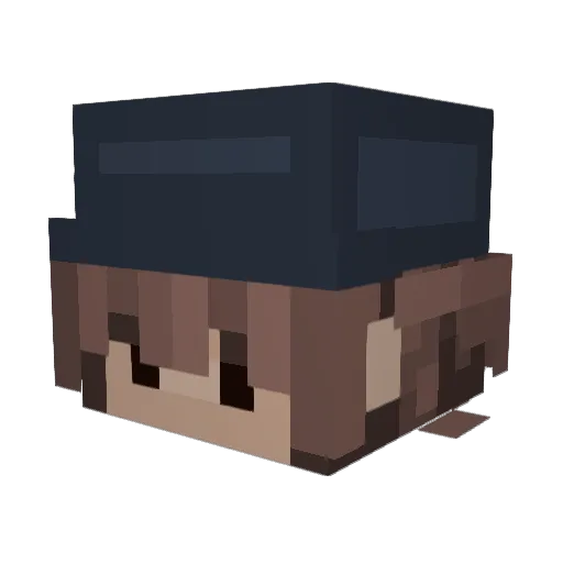 Strawberrycandel Minecraft avatar head, 3D render