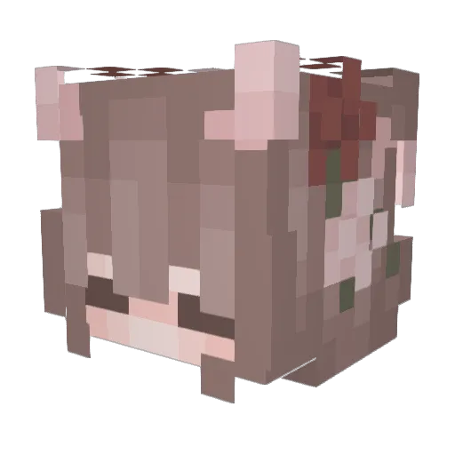 Strawberryxio Minecraft avatar head, 3D render