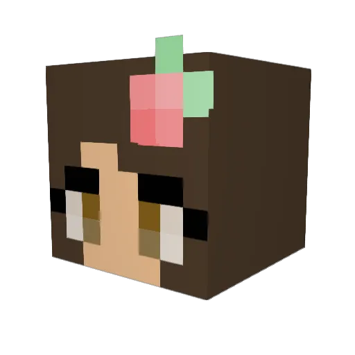 Strawberryyx_ Minecraft avatar head, 3D render