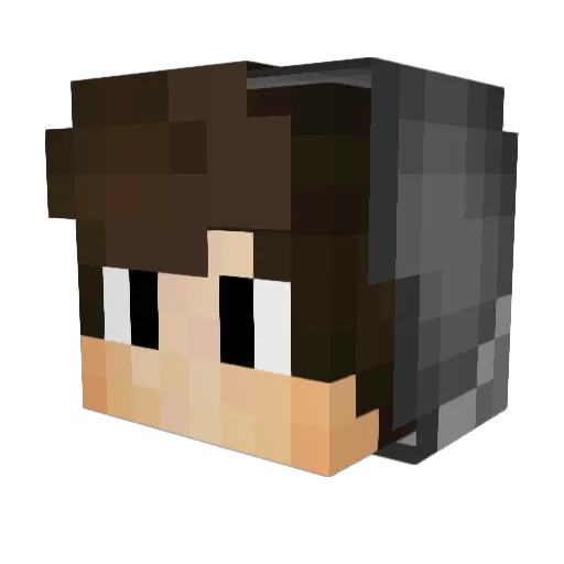 StrawbieKow Minecraft avatar head, 3D render