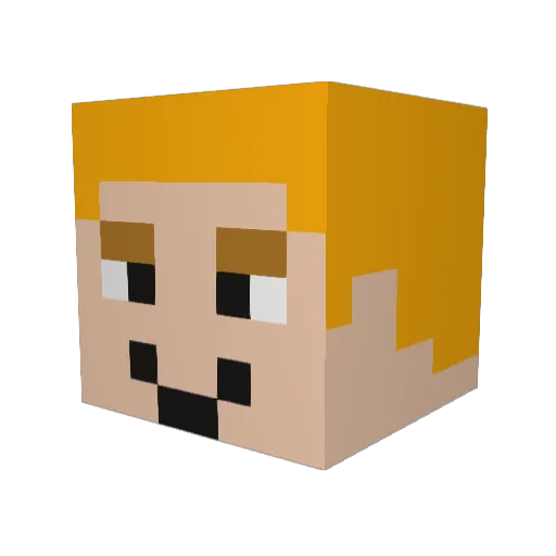 Strawbs_1 Minecraft avatar head, 3D render