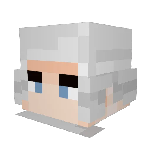 Strawdaddyy Minecraft avatar head, 3D render