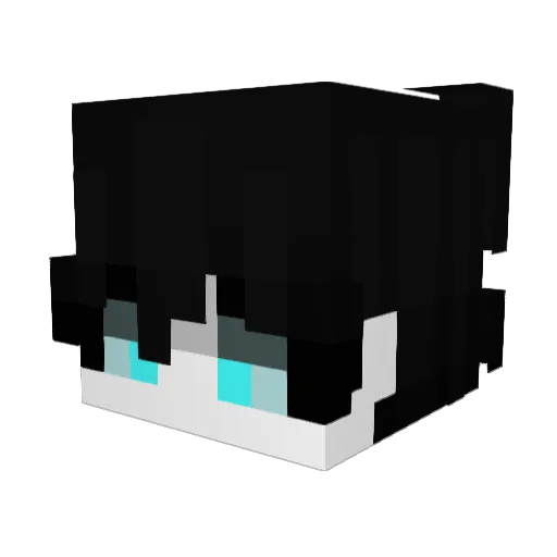 Strawkit Minecraft avatar head, 3D render