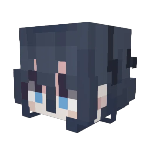 Strawlies Minecraft avatar head, 3D render