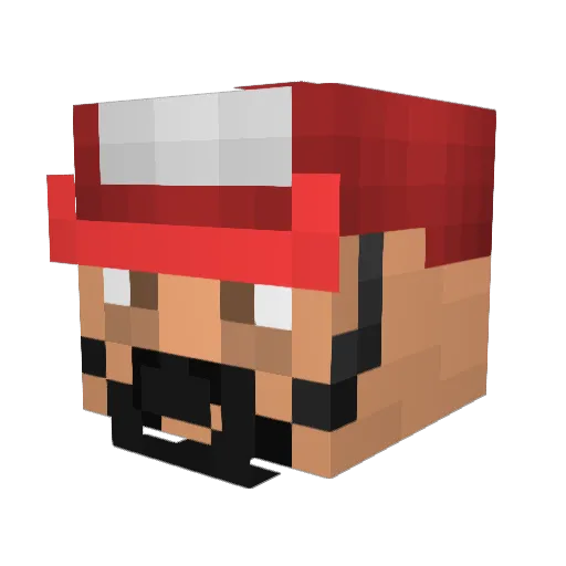 Strawman97 Minecraft avatar head, 3D render