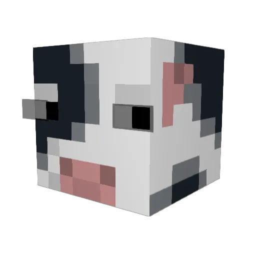 Strawpicc Minecraft avatar head, 3D render