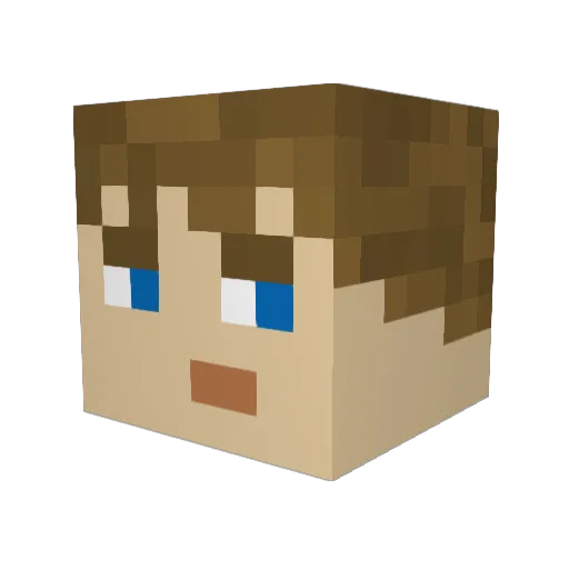 Strawsdogg Minecraft avatar head, 3D render