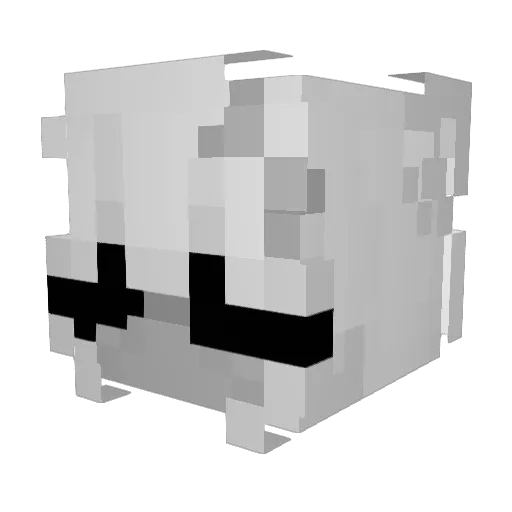 Strawwby Minecraft avatar head, 3D render