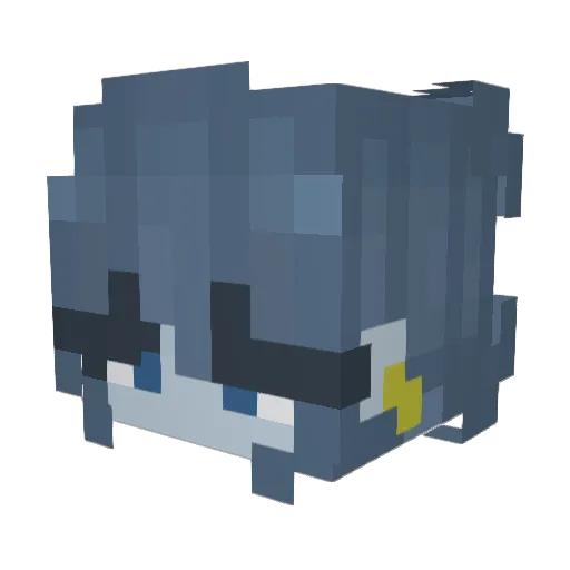 Strawzaw Minecraft avatar head, 3D render