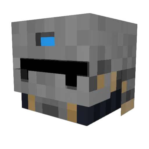 StrayHalo Minecraft avatar head, 3D render