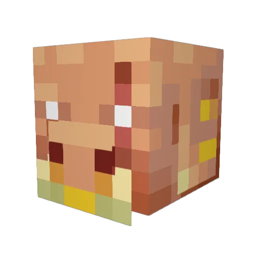 StrayNickel Minecraft avatar head, 3D render
