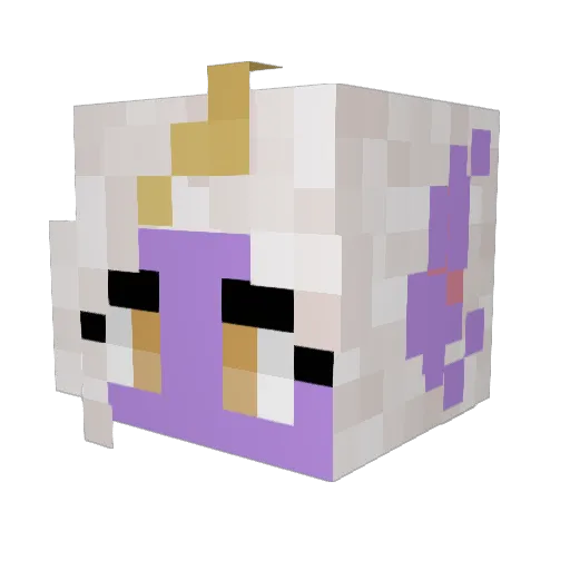 Straylana143 Minecraft avatar head, 3D render