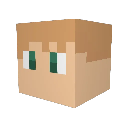 Straynoway Minecraft avatar head, 3D render