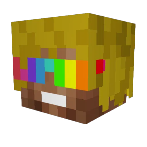 Strayya Minecraft avatar head, 3D render