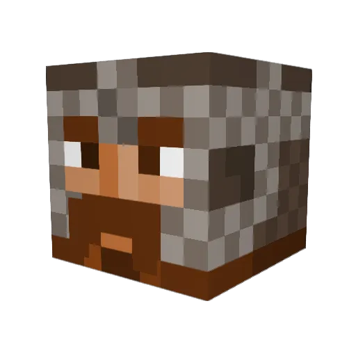 Strazarr Minecraft avatar head, 3D render