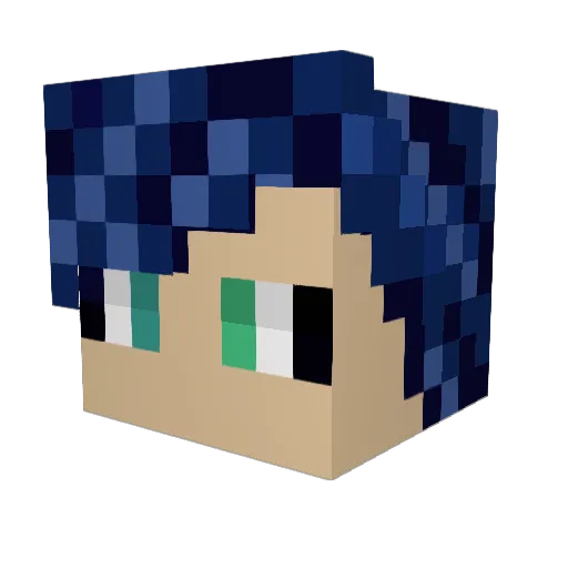 Strazca Minecraft avatar head, 3D render