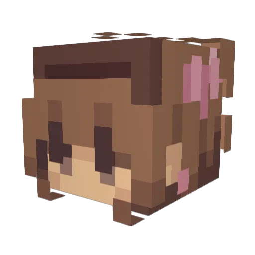 Straziaxie Minecraft avatar head, 3D render