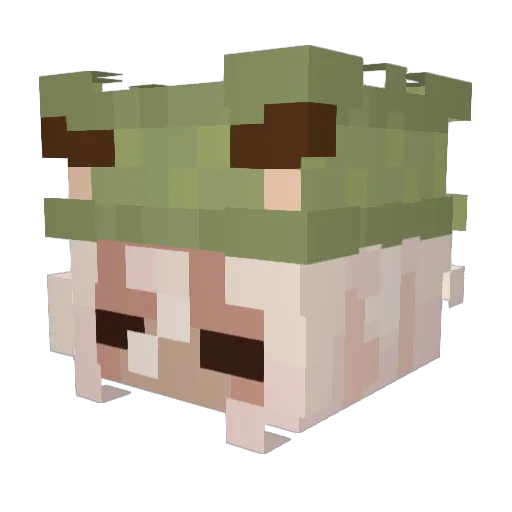 Strbrrycloud Minecraft avatar head, 3D render