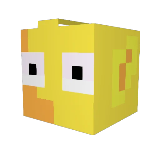 Strea07 Minecraft avatar head, 3D render