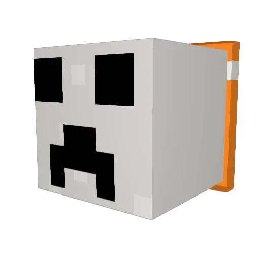StreamerBTW1 Minecraft avatar head, 3D render