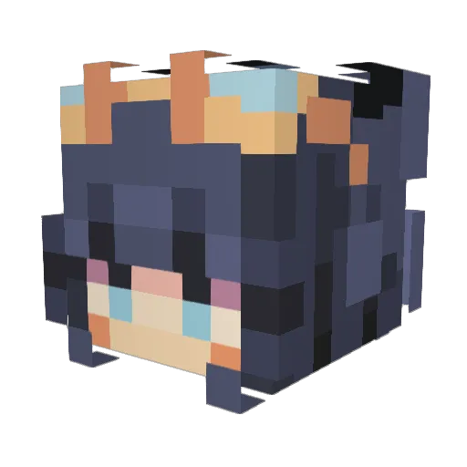 Streampunked Minecraft avatar head, 3D render