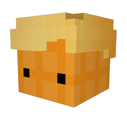 Streb0r Minecraft avatar head, 3D render