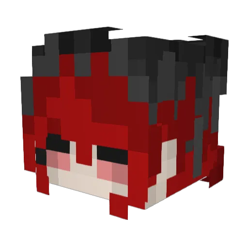 Strebla_ Minecraft avatar head, 3D render