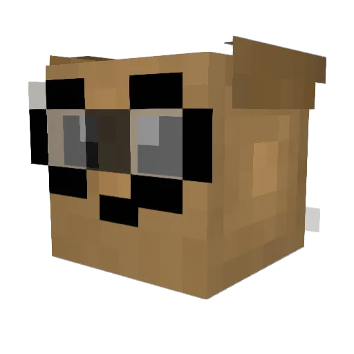 Streboli Minecraft avatar head, 3D render