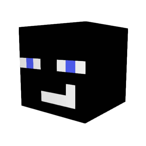 Strechej Minecraft avatar head, 3D render