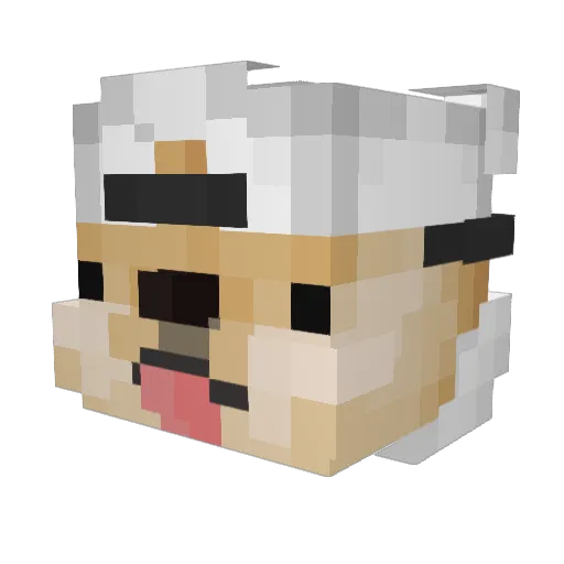 Street1ng Minecraft avatar head, 3D render