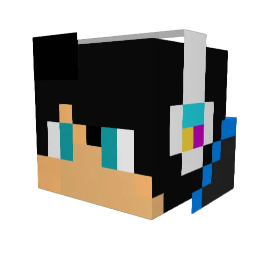 StreetDagger Minecraft avatar head, 3D render