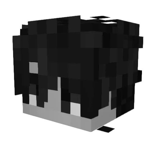 Streetuu Minecraft avatar head, 3D render